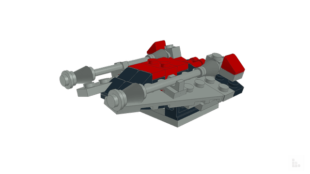 Brick model: Mini Snowspeeder, built in Stackable Studio